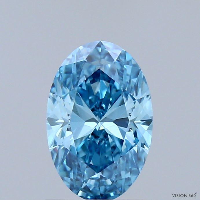 1.20 Ct. Fancy Vivid Blue Oval Lab Grown Diamond