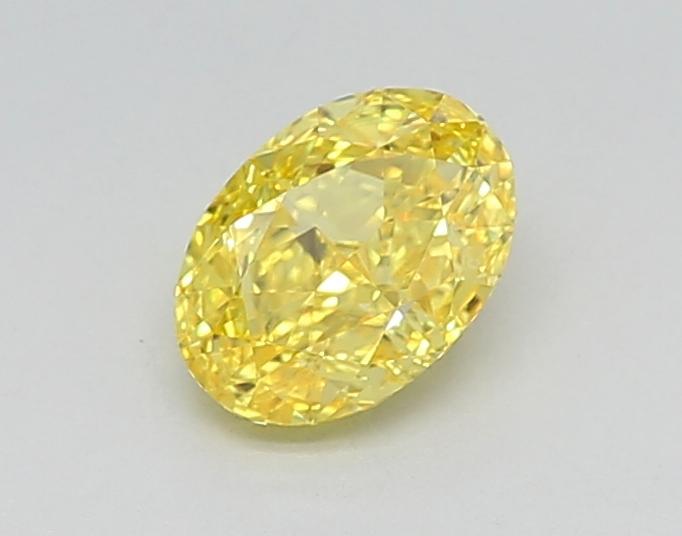 1.09 Ct. Fancy Intense  Yellow Oval Lab Grown Diamond