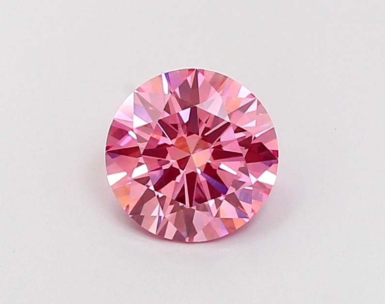 1.28 Ct. Fancy Vivid Pink Round Lab Grown Diamond