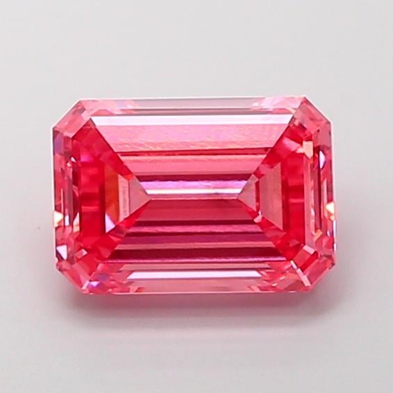 3.87 Ct. Fancy Vivid Pink Emerald Lab Grown Diamond