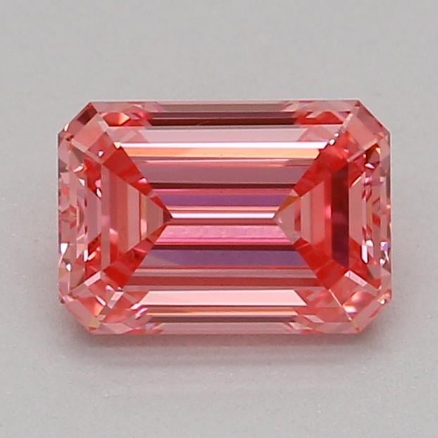 0.53 Ct. Fancy Vivid Pink Emerald Lab Grown Diamond