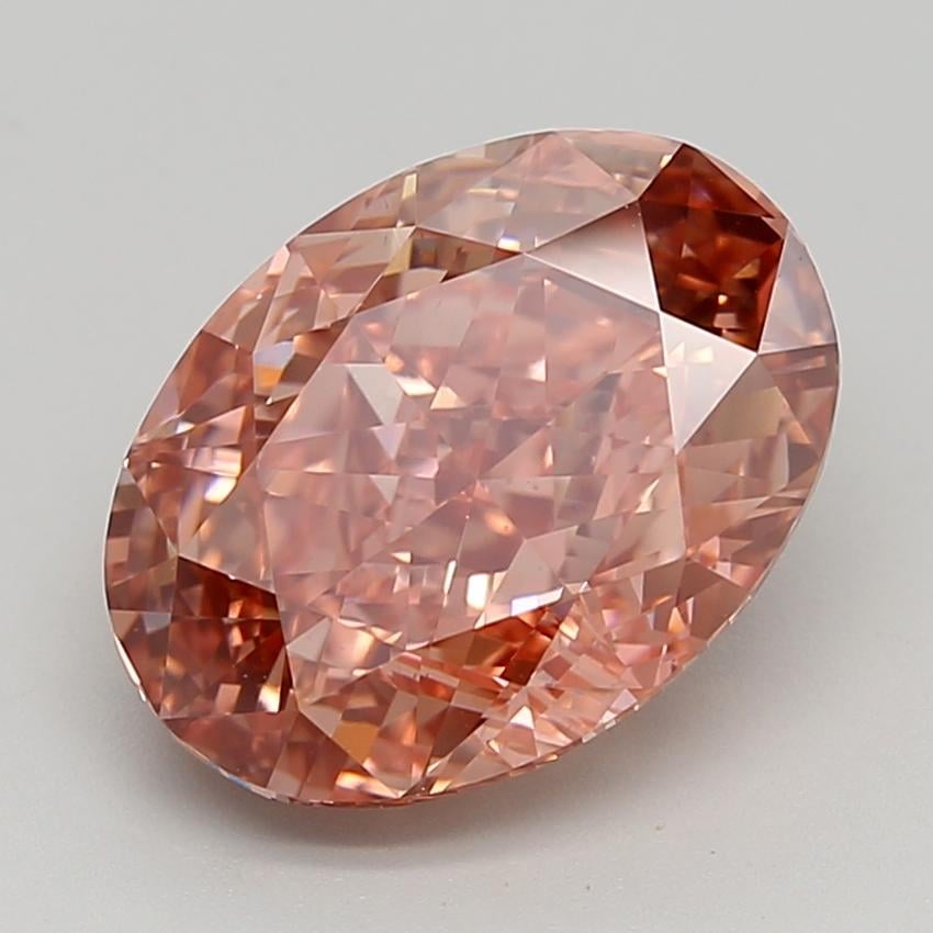 7.01 Ct. Fancy Vivid Pink Oval Lab Grown Diamond