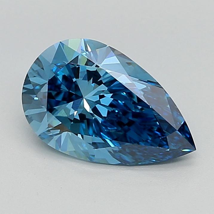 2.20 Ct. Fancy Vivid  Blue Pear Lab Grown Diamond