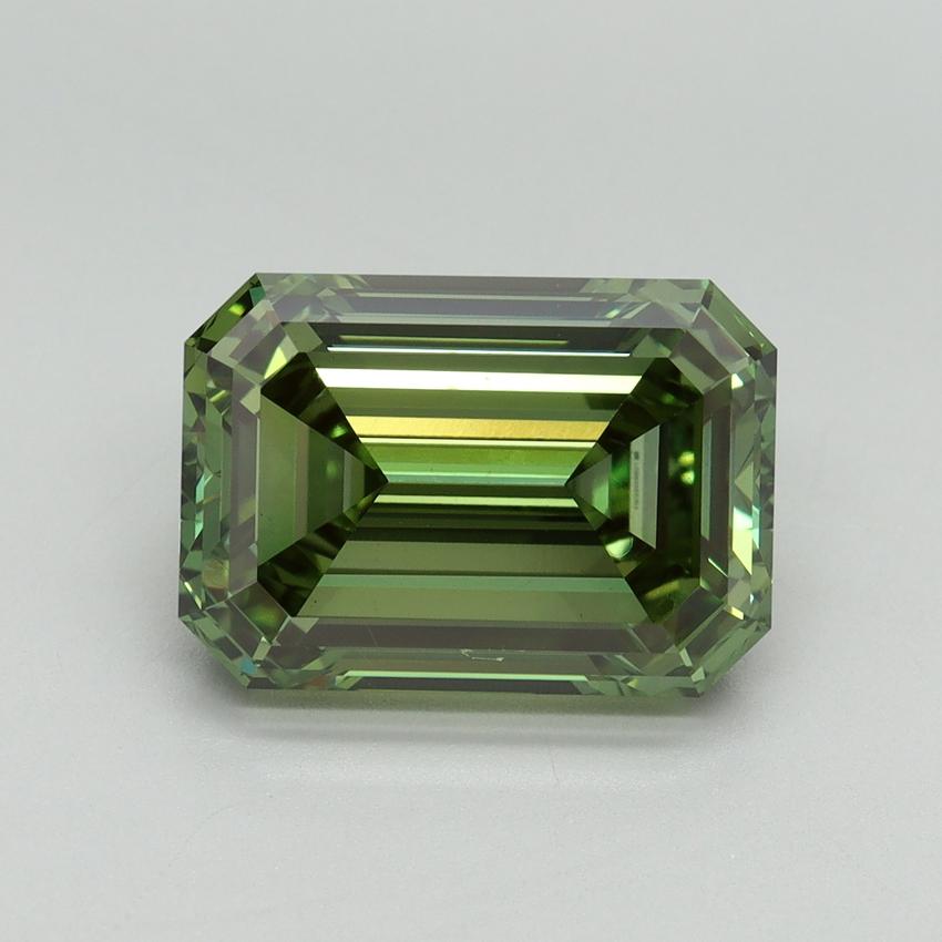 5.06 Ct. Fancy Vivid Green Emerald Lab Grown Diamond