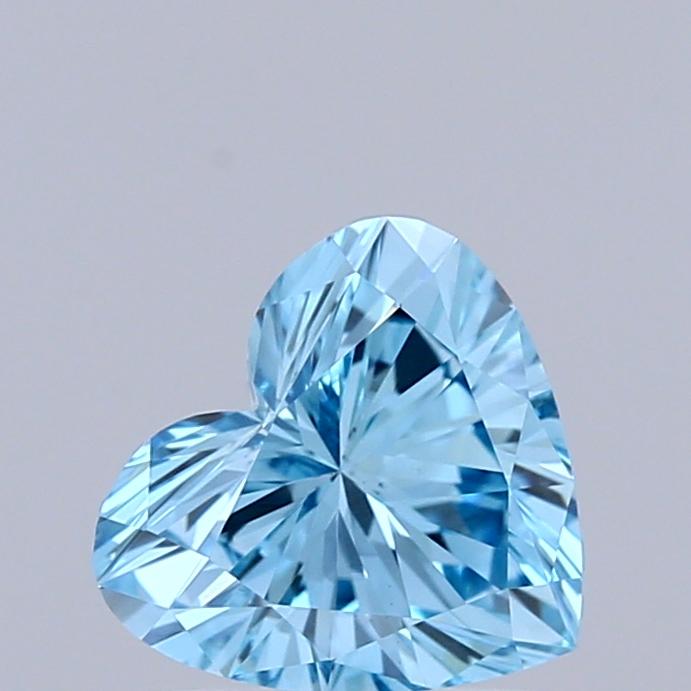 0.74 Ct. Fancy Vivid Blue Heart Lab Grown Diamond