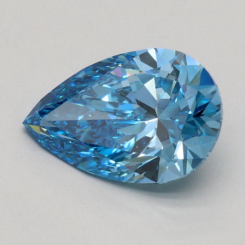 1.80 Ct. Fancy Vivid Blue Pear Lab Grown Diamond