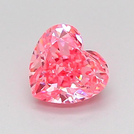 0.80 Ct. Fancy Vivid Pink Heart Lab Grown Diamond