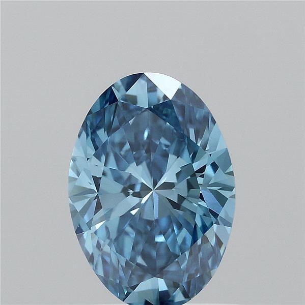 1.03 Ct. Fancy Vivid Blue Oval Lab Grown Diamond