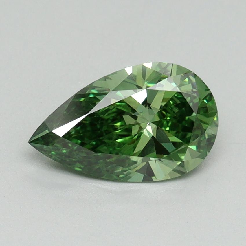 1.01 Ct. Fancy Vivid Pacific Green Pear Lab Grown Diamond