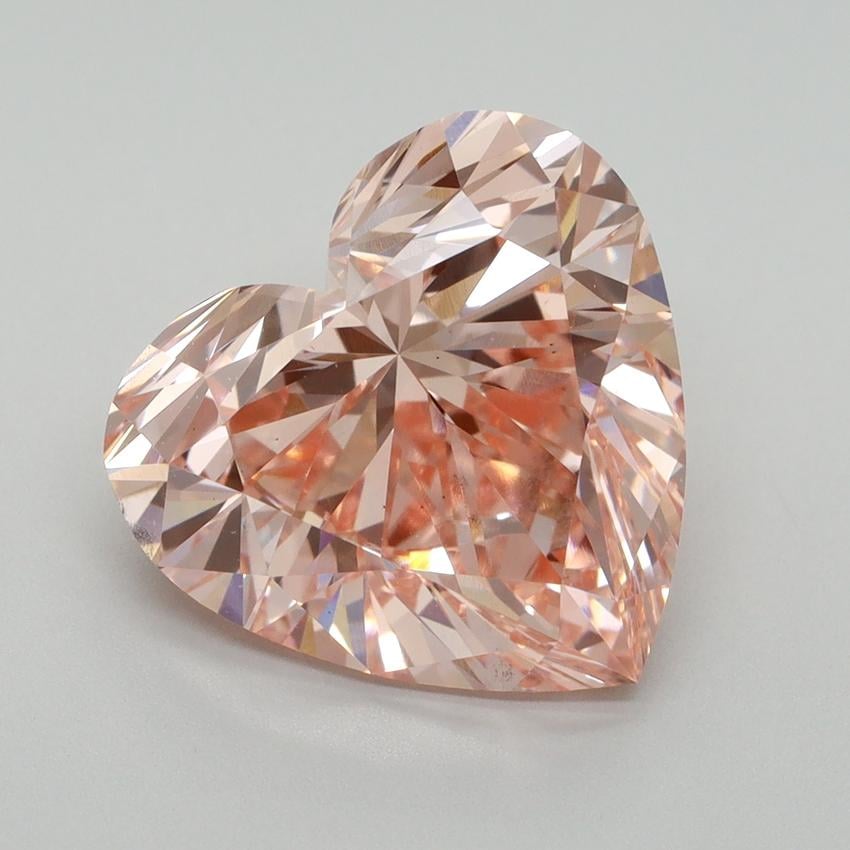 6.01 Ct. Fancy Vivid Pink Heart Lab Grown Diamond