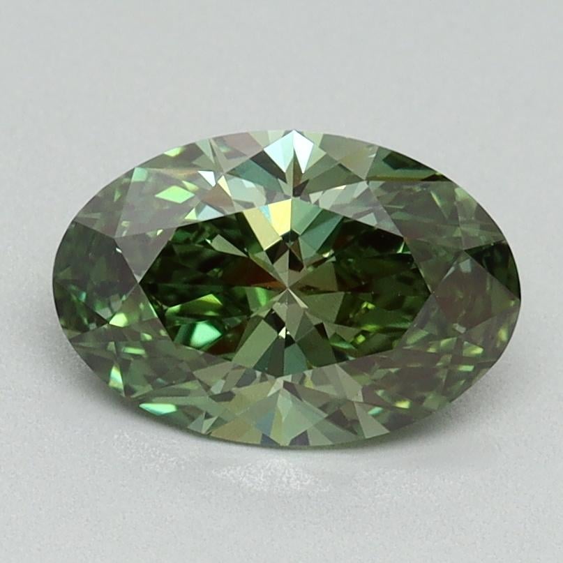 1.22 Ct. Fancy Vivid Pacific Green Oval Lab Grown Diamond