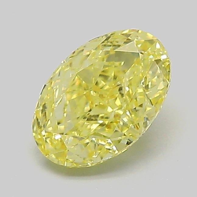 1.01 Ct. Fancy Vivid Yellow Oval Lab Grown Diamond