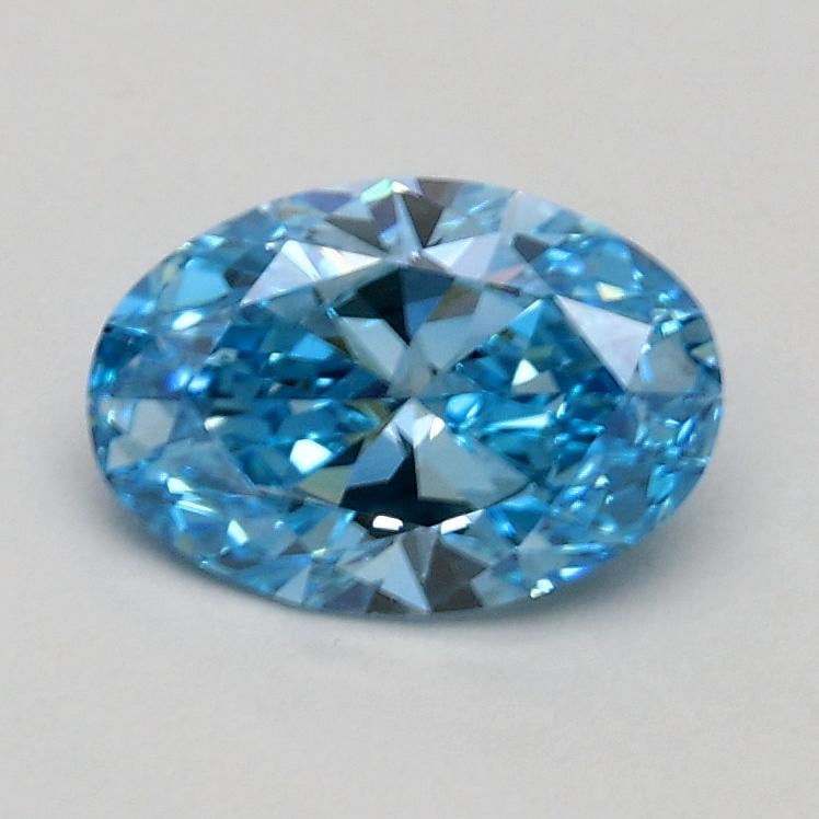 0.60 Ct. Fancy Vivid Blue Oval Lab Grown Diamond