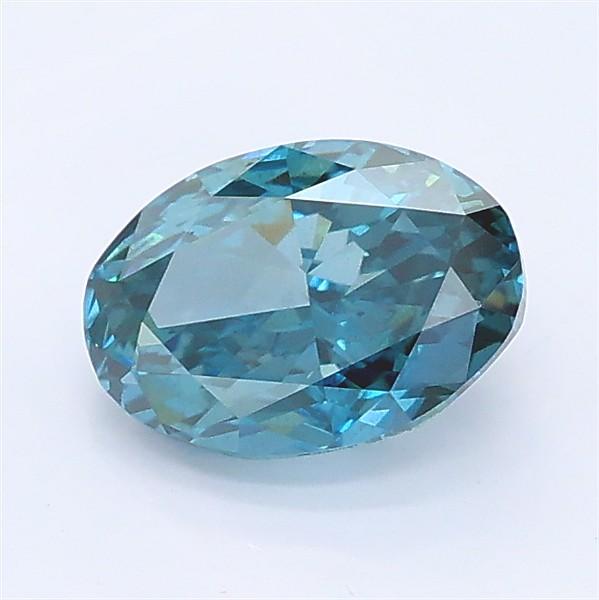 1.12 Ct. Fancy Vivid Blue Oval Lab Grown Diamond
