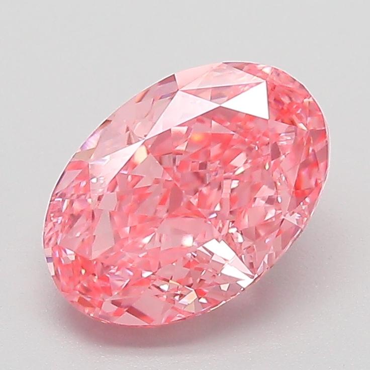 1.88 Ct. Fancy Vivid Pink Oval Lab Grown Diamond
