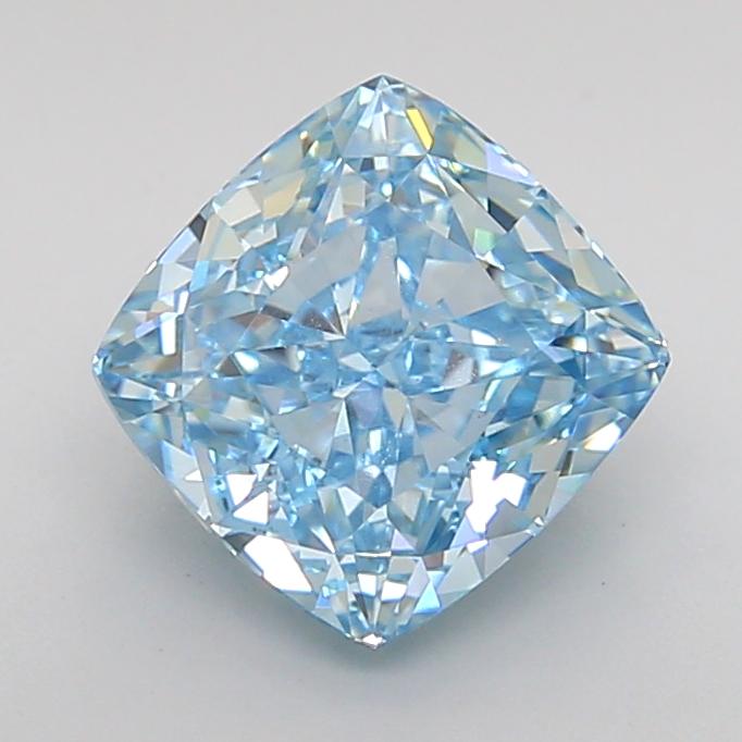 2.34 Ct. Fancy Intense Blue Cushion Lab Grown Diamond