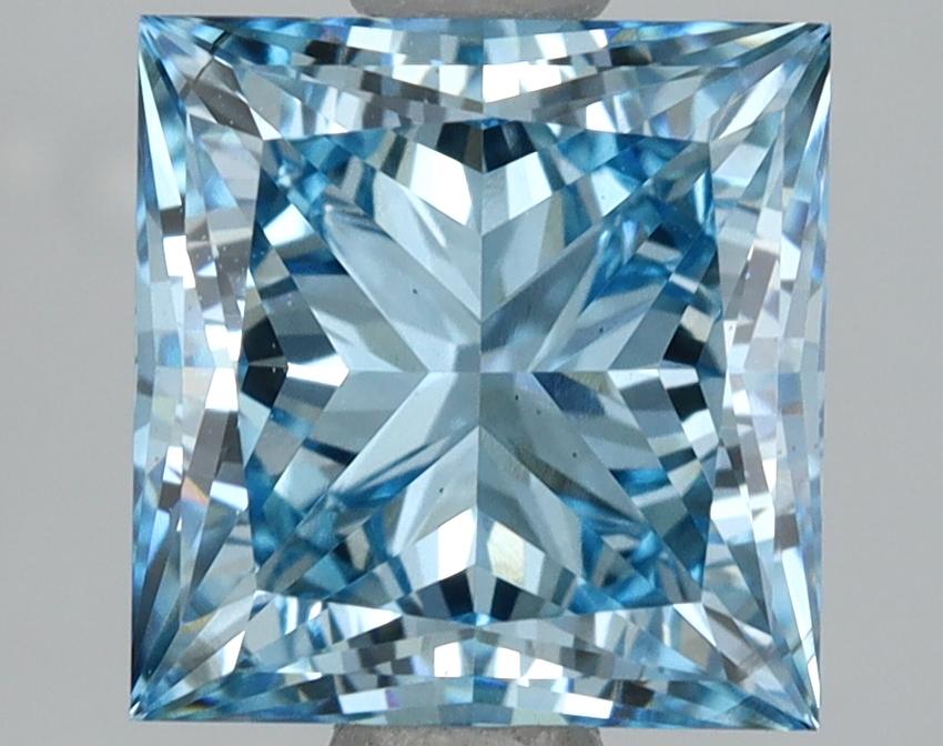 2.55 Ct. Fancy Vivid Blue Princess Lab Grown Diamond