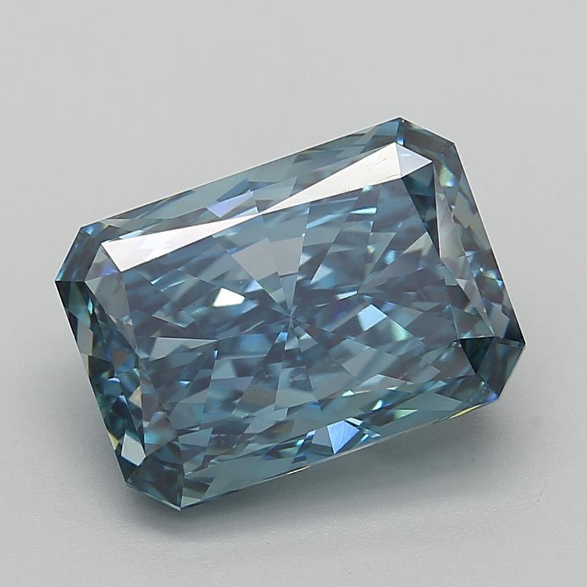 8.30 Ct. Fancy Vivid  Blue Radiant Lab Grown Diamond