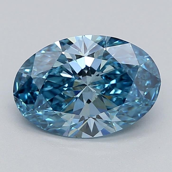 1.06 Ct. Fancy Vivid  Blue Oval Lab Grown Diamond