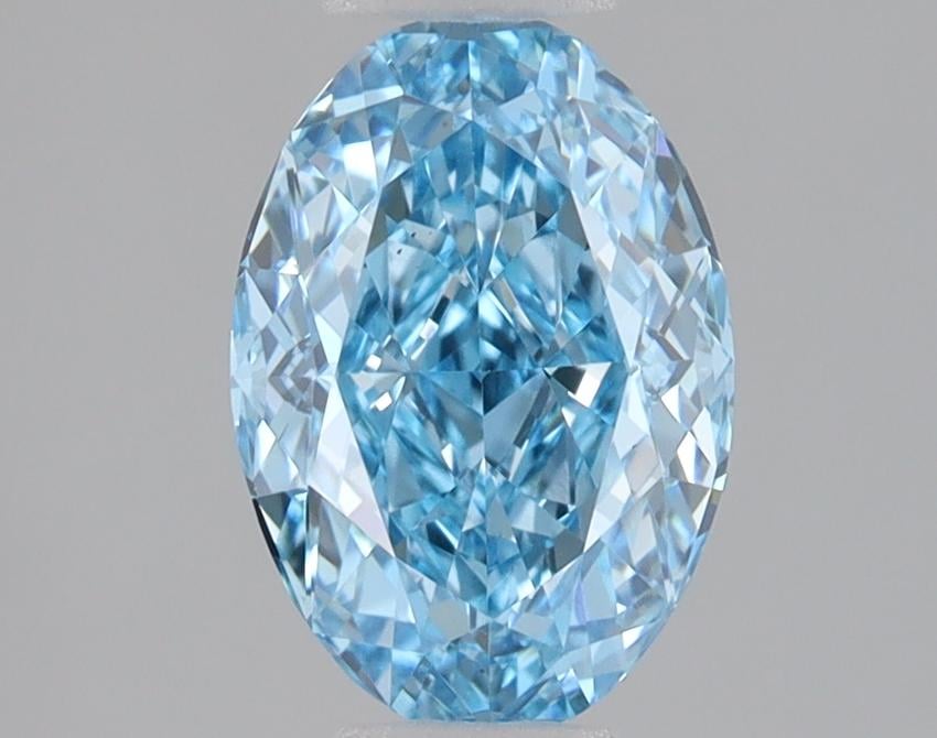 1.59 Ct. Fancy Vivid Blue Oval Lab Grown Diamond