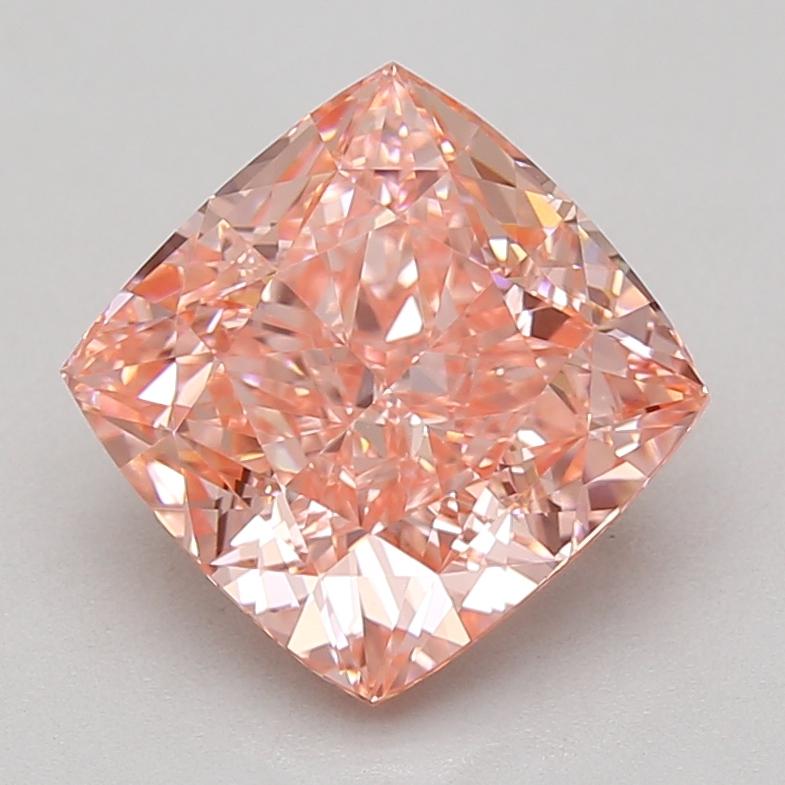 4.12 Ct. Fancy Vivid Pink Cushion Lab Grown Diamond
