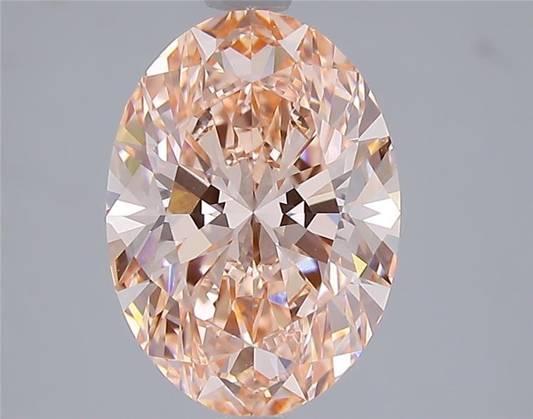 3.04 Ct. Fancy Intense  Pink Oval Lab Grown Diamond