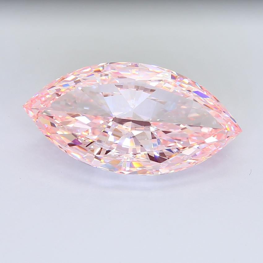 19.29 Ct. Fancy Intense Pink Marquise Lab Grown Diamond