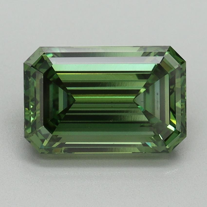 2.51 Ct. Fancy Vivid Green Emerald Lab Grown Diamond