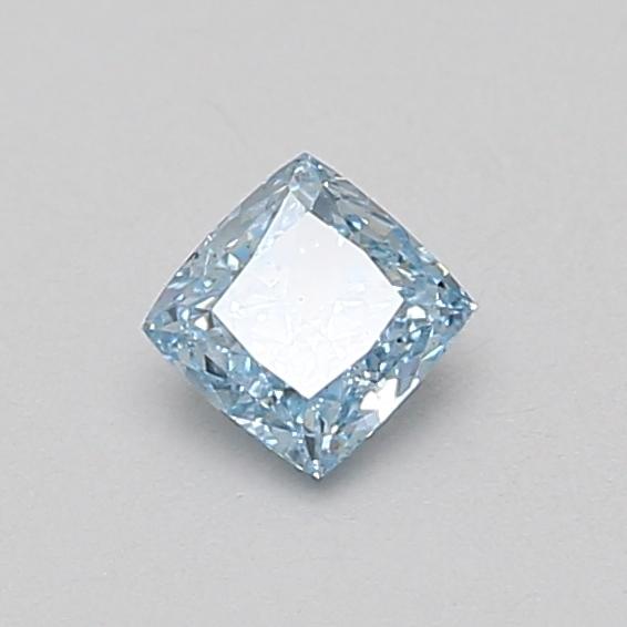 0.45 Ct. Fancy Vivid Blue Cushion Lab Grown Diamond
