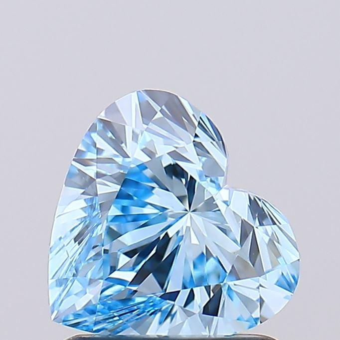 1.01 Ct. Fancy Vivid  Blue Heart Lab Grown Diamond