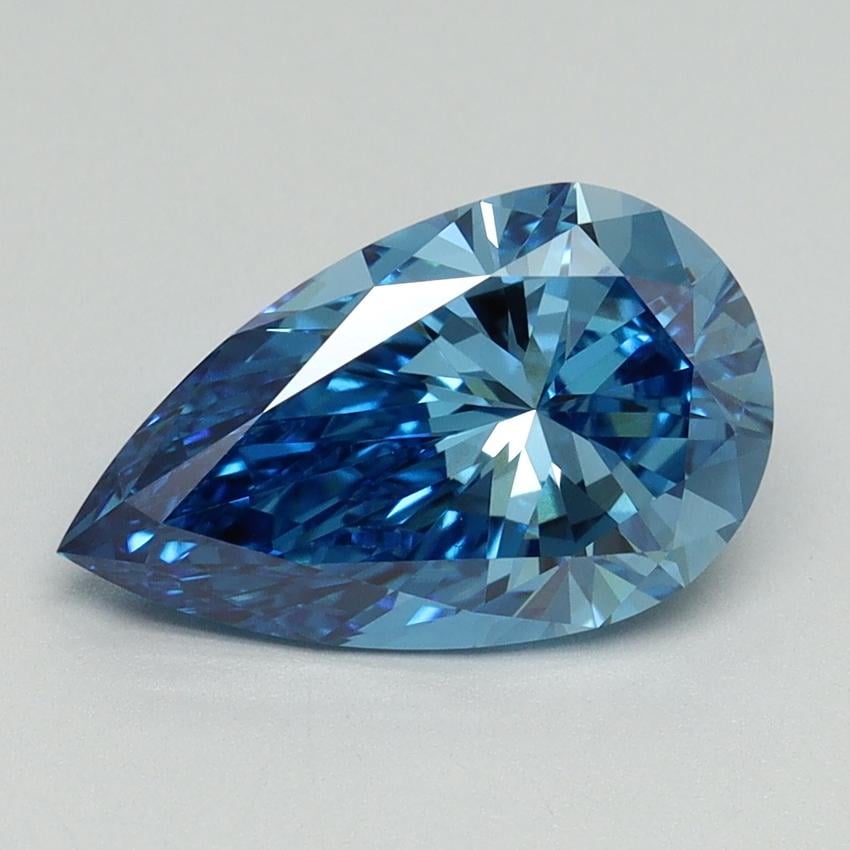 2.10 Ct. Fancy Vivid Blue Pear Lab Grown Diamond