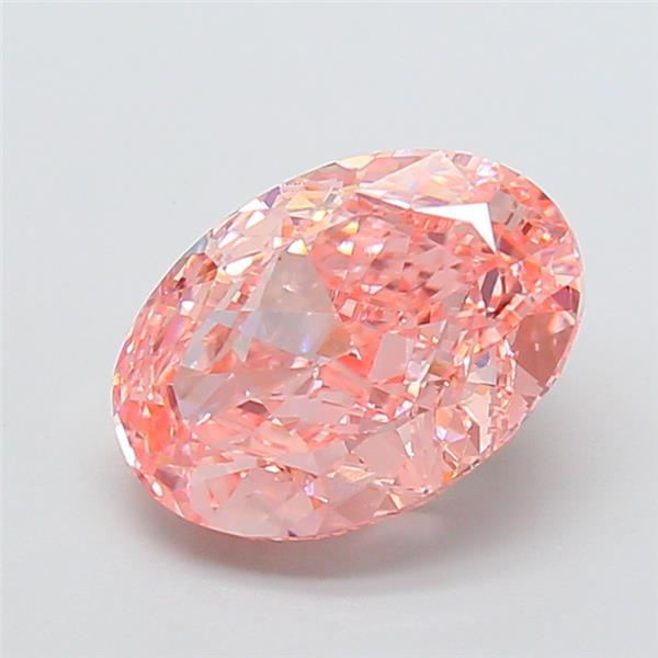 5.03 Ct. Fancy Vivid  Pink Oval Lab Grown Diamond