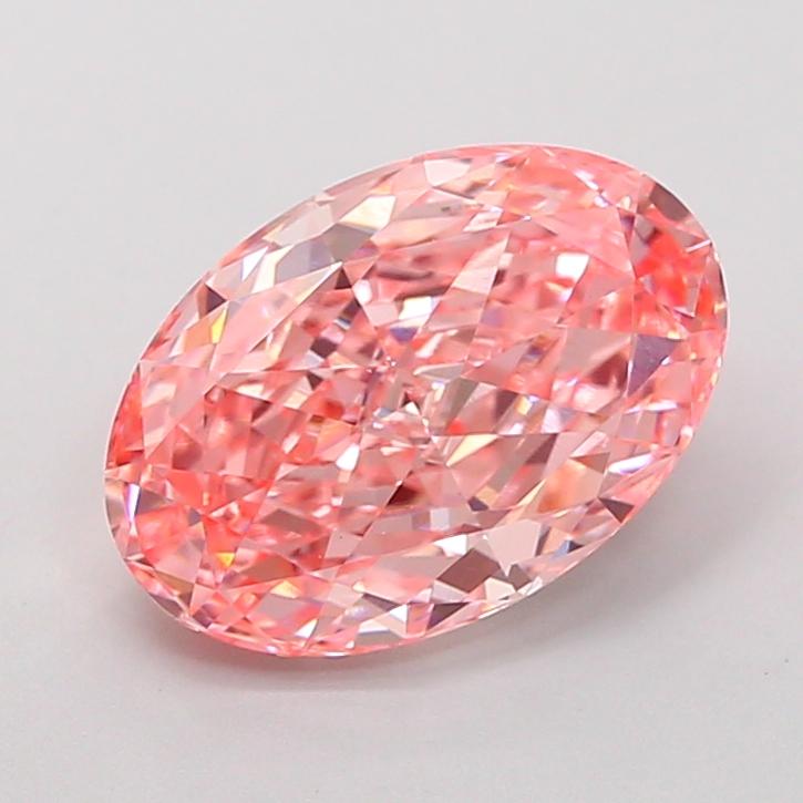 2.68 Ct. Fancy Vivid Pink Oval Lab Grown Diamond