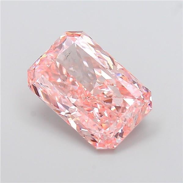 8.54 Ct. Fancy Vivid Pink Radiant Lab Grown Diamond