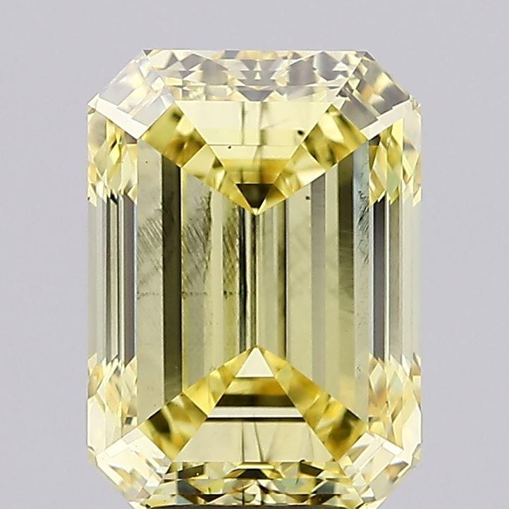 4.01 Ct. Fancy Intense Yellow Emerald Lab Grown Diamond