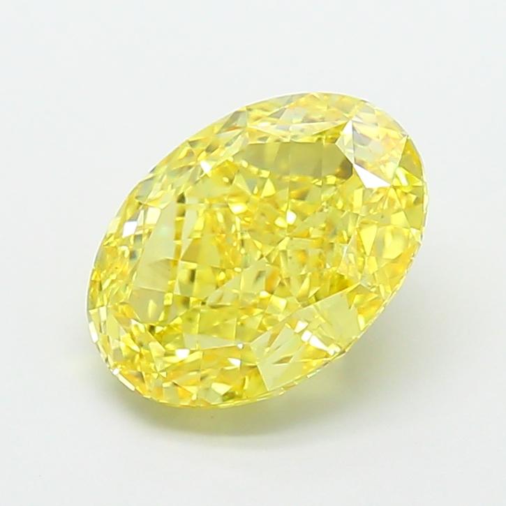 4.03 Ct. Fancy Vivid  Yellow Oval Lab Grown Diamond