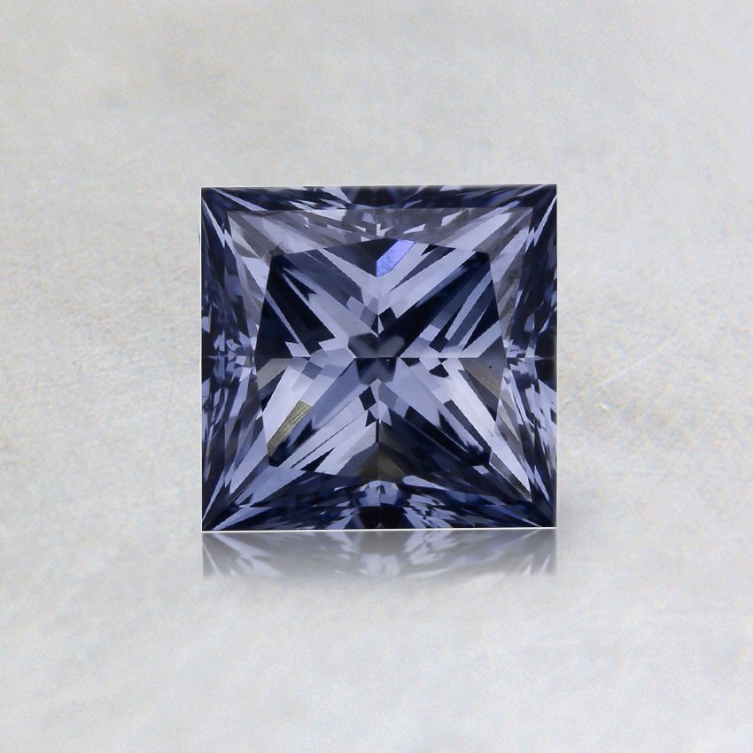 0.61 ct. Lab Grown Fancy Intense Blue Princess Diamond