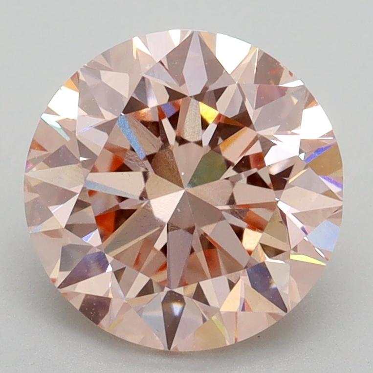 2.70 Ct. Fancy Intense Pink Round Lab Grown Diamond