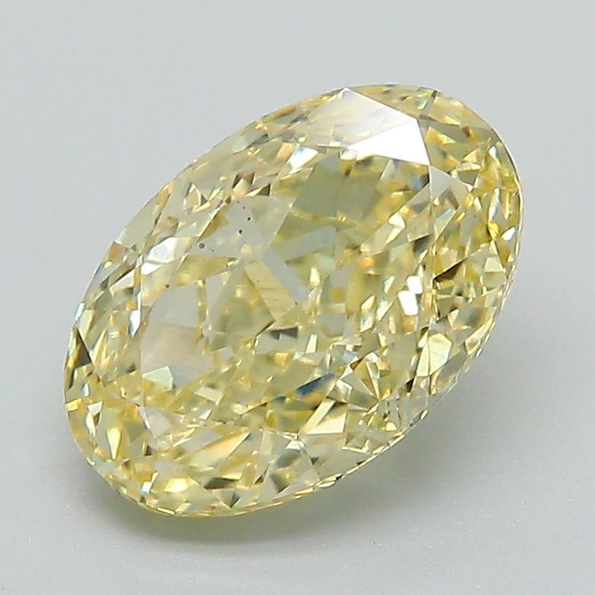 2.66 Ct. Fancy Intense Yellow Oval Lab Grown Diamond