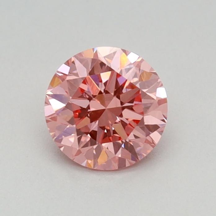 0.48 Ct. Fancy Vivid Pink Round Lab Grown Diamond
