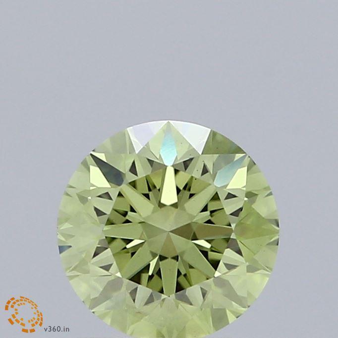 1.22 Ct. Fancy Intense Green Round Lab Grown Diamond