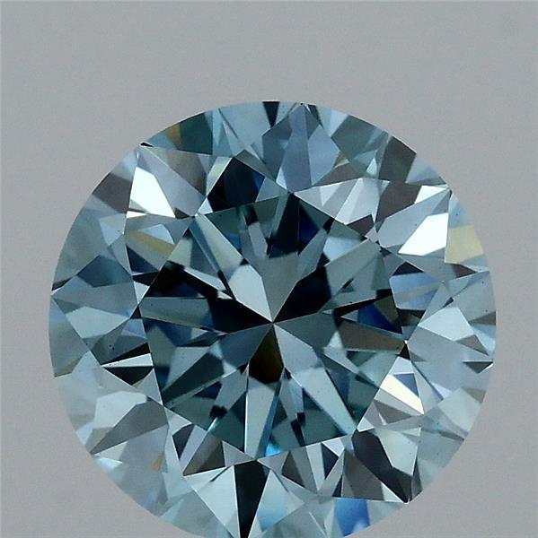 2.08 Ct. Fancy Vivid Blue Round Lab Grown Diamond