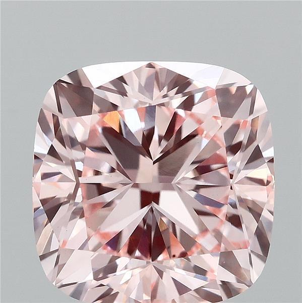 3.04 Ct. Fancy Intense Pink Cushion Lab Grown Diamond