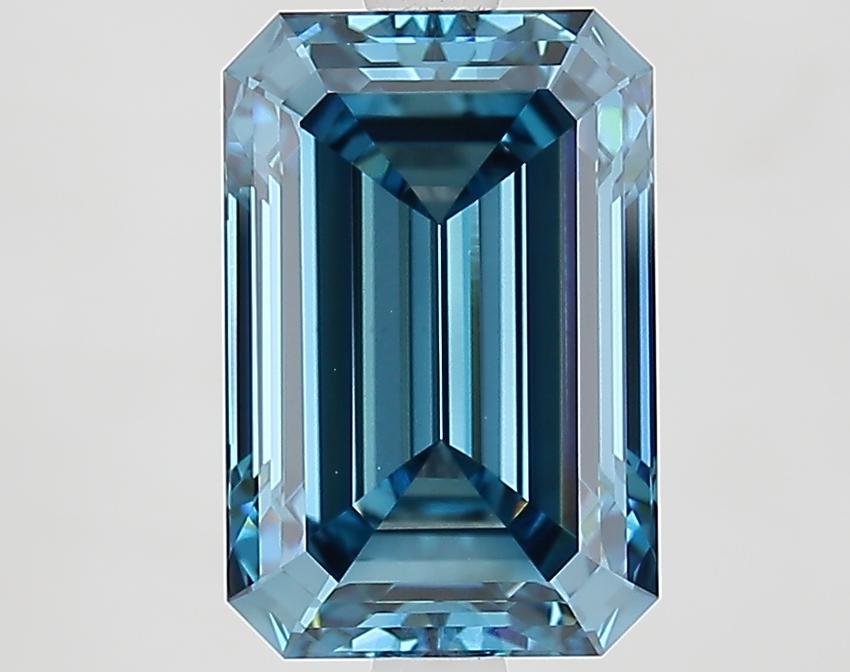 3.57 Ct. Fancy Vivid Blue Emerald Lab Grown Diamond