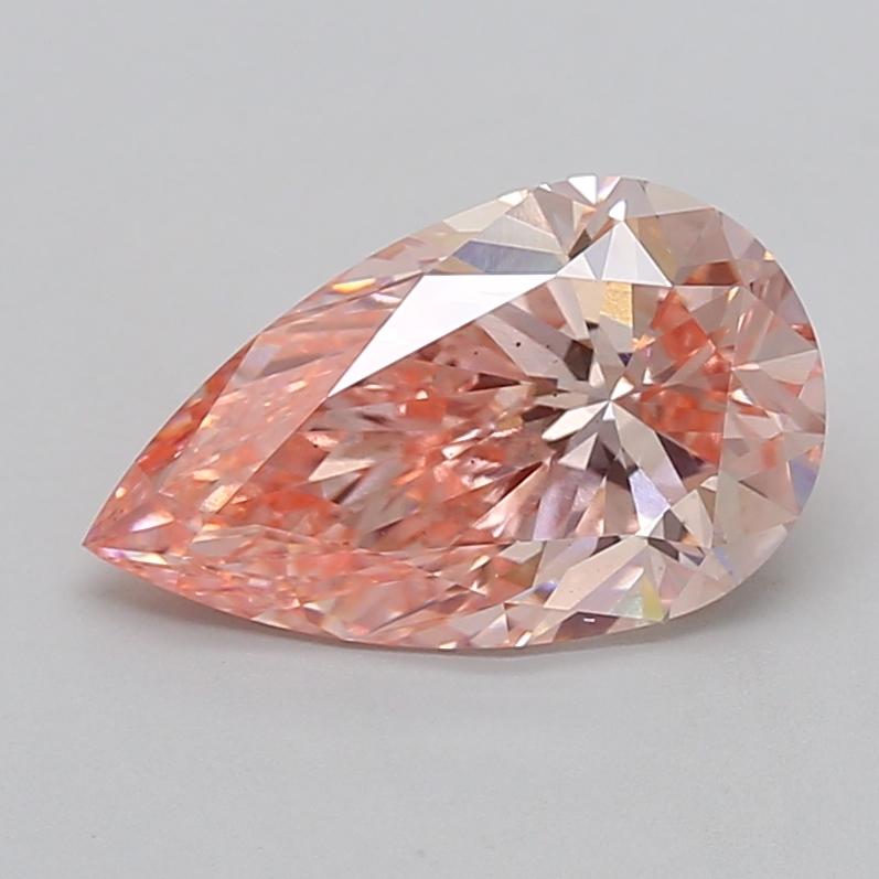 3.00 Ct. Fancy Vivid  Pink Pear Lab Grown Diamond