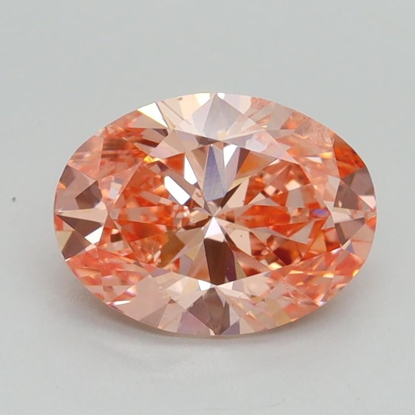 1.50 Ct. Fancy Intense Pink Oval Lab Grown Diamond