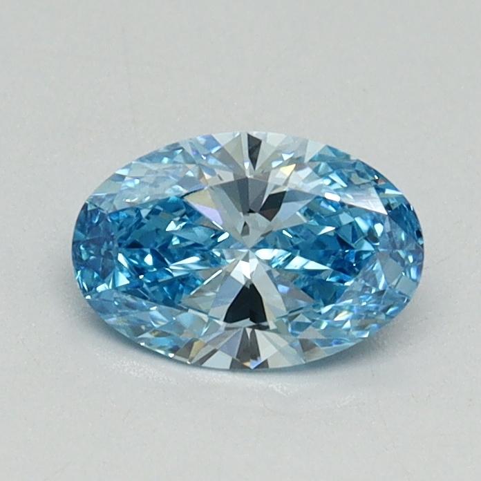 0.53 Ct. Fancy Vivid Blue Oval Lab Grown Diamond