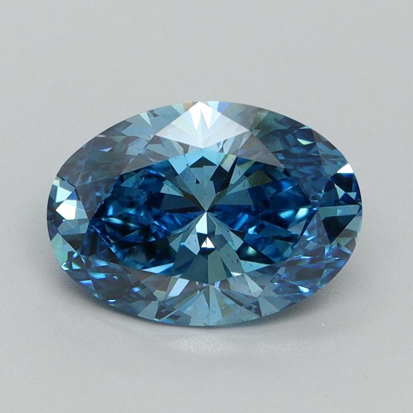 2.04 Ct. Fancy Vivid Blue Oval Lab Grown Diamond