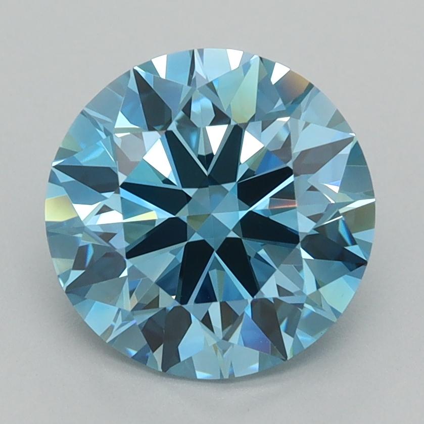 2.53 Ct. Fancy Vivid  Blue Round Lab Grown Diamond