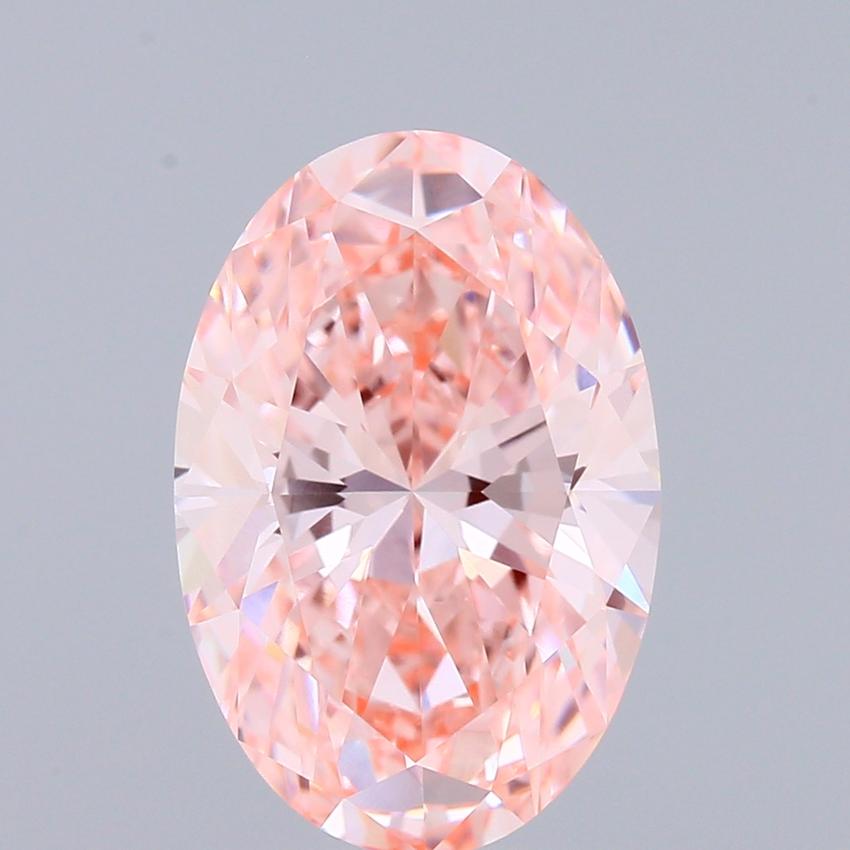 2.74 Ct. Fancy Vivid Pink Oval Lab Grown Diamond